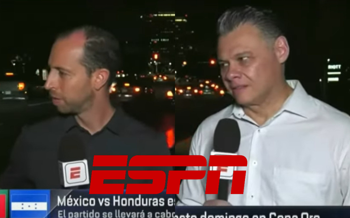 Hombre interrumpe e incomoda a conductores de ESPN durante enlace (Captura ESPN)