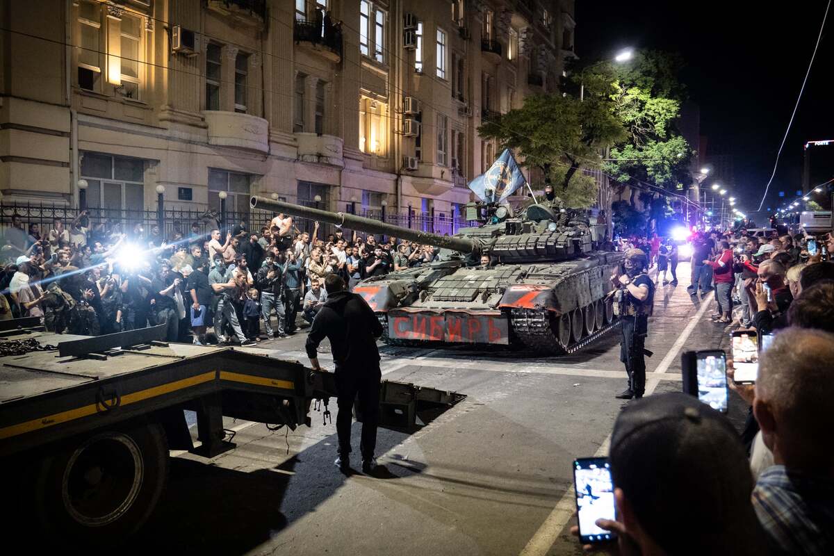Miembros del grupo Wagner en Rusia. (AFP)