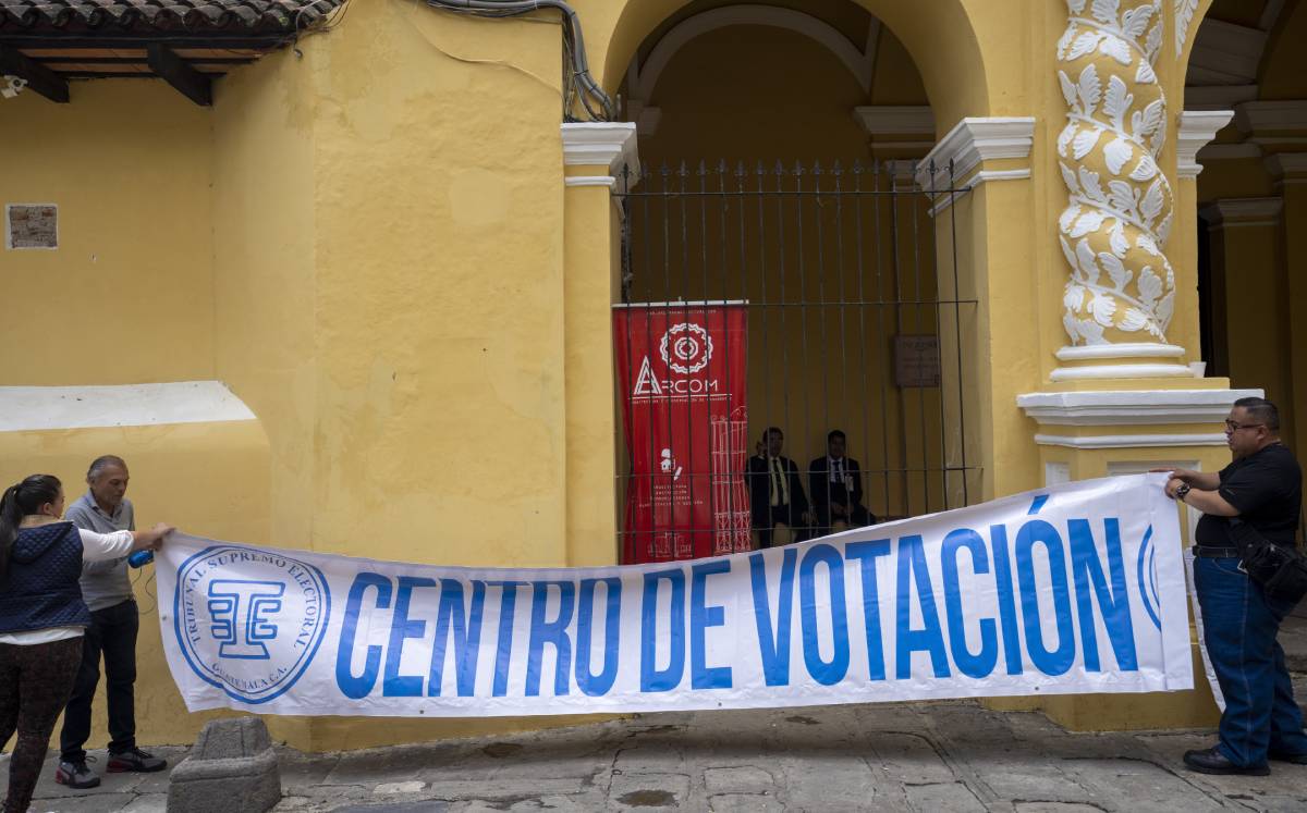 Centro de votación en Guatemala. (AP).