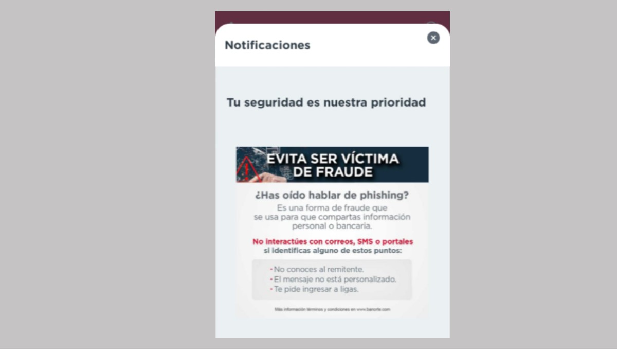 Banorte también te orienta sobre otros tips para evitar caer en la trampa.