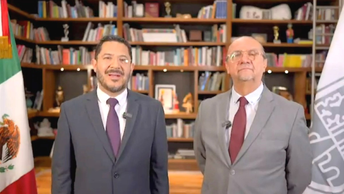 El jefe de Gobierno, Martí Batres, y su nuevo secretario de Gobierno, Ricardo Ruiz Suárez. | Especial