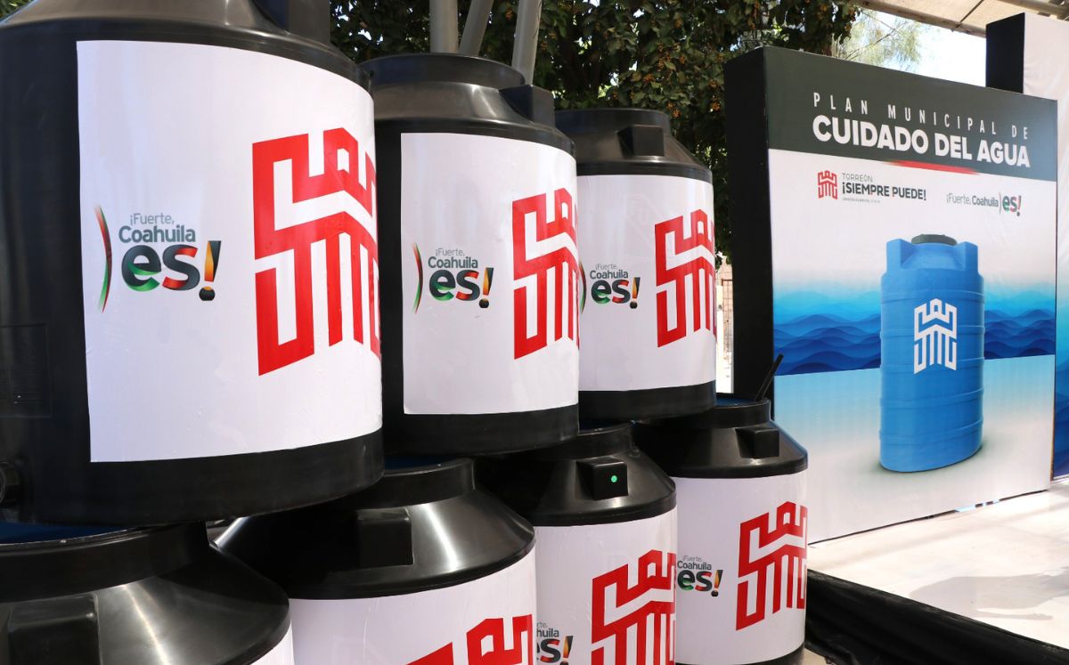 En marcha 'Plan Municipal del Cuidado del Agua' en Torreón; entregarán 5 mil tinacos. | Especial