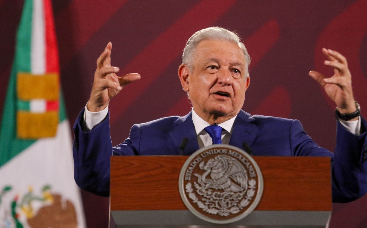 El presidente López Obrador en su conferencia mañanera del 26 de junio. | Cuartoscuro