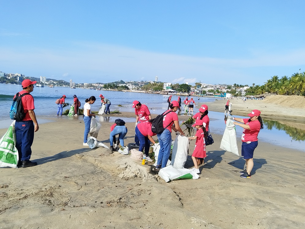 Alrededor de 880 voluntarios participaron en la jornada en Playa Tamarindo. (Jennifer Moreno)