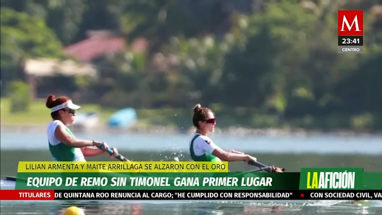 Equipo femenil de remo sin timón gana Oro