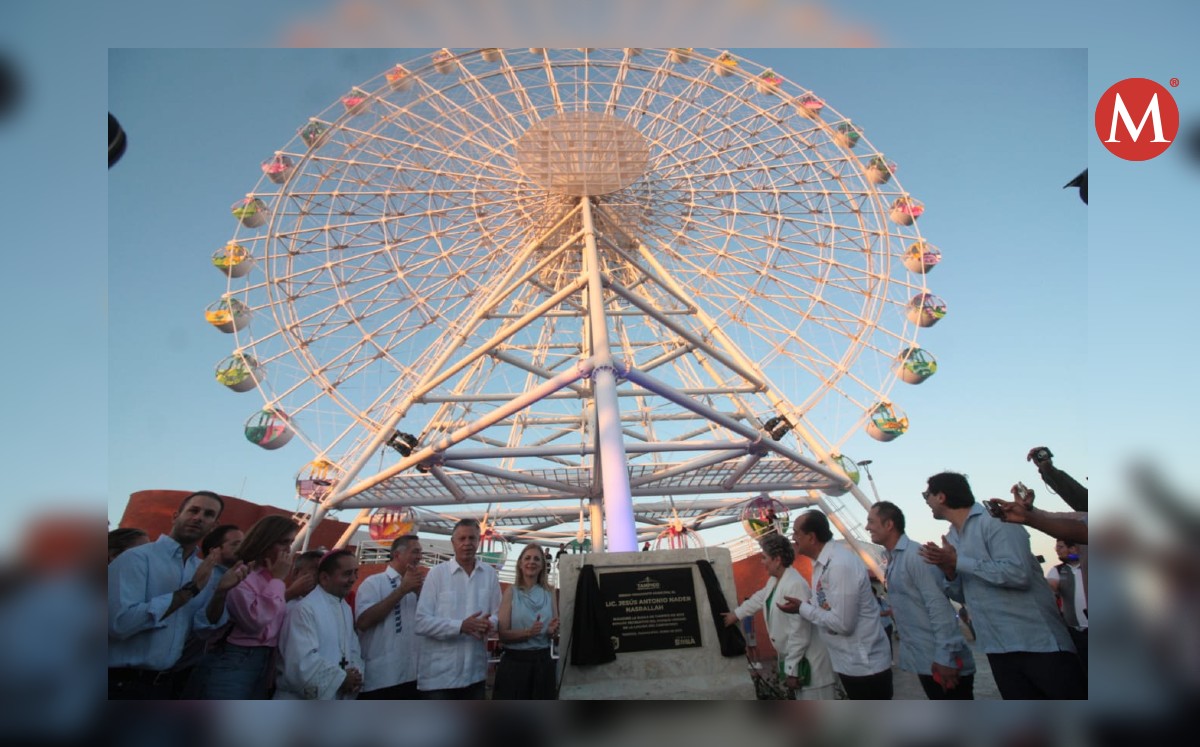 Inauguran rueda de la fortuna de Tampico. (Yazmín Sánchez)