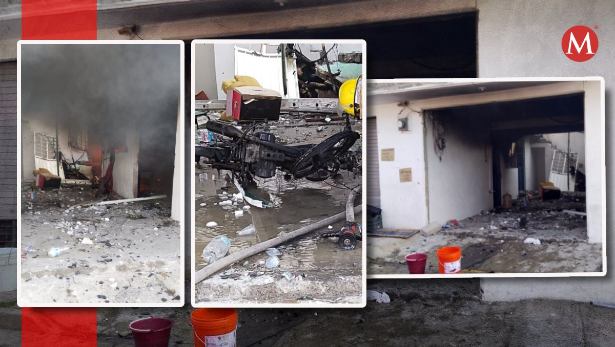 Inmueble donde detonaron los tanques de gas LP en Chimalhuacán, se observan artículos quemados (Especiales)