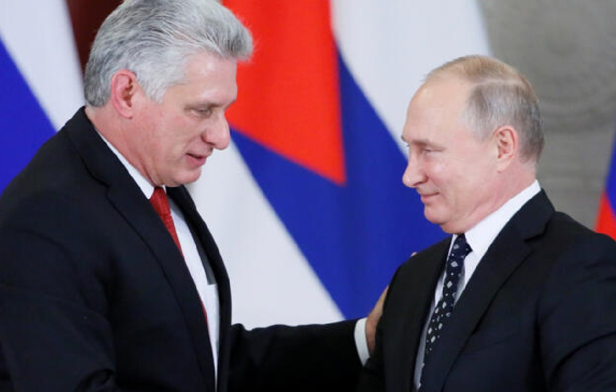 Presidentes de Cuba y Rusia, Miguel Díaz Canel y Vladimir Putin (Reuters)