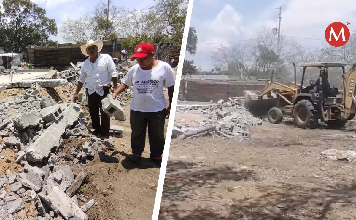 Demuelen viviendas de supuestas invasiones en colonia de Altamira