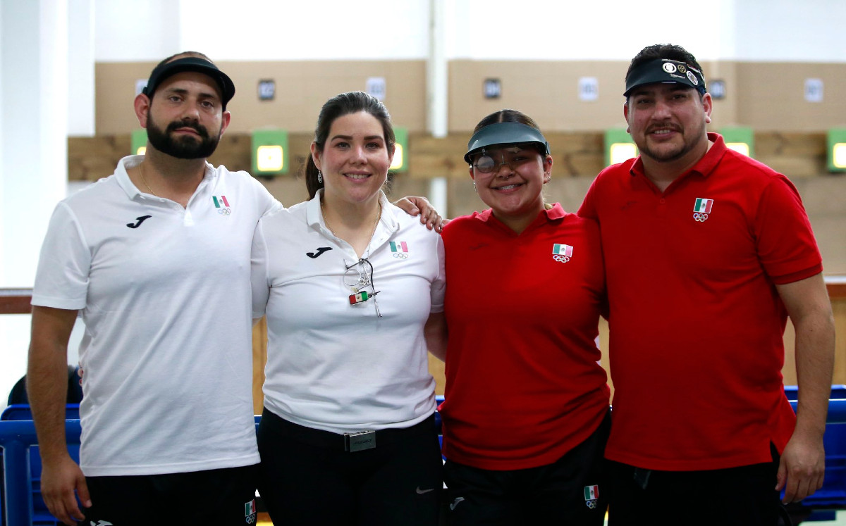 México hace el 1-2 en pistola de aire de tiro deportivo mixto en Juegos Centroamericanos y del Caribe (Twitter @COM_Mexico)