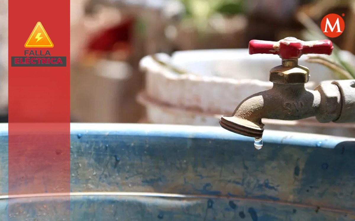 Suspensión de agua por falla eléctrica. (Especial)