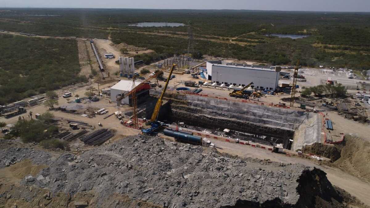 Acueducto El Cuchillo II en NL lleva un 68 por ciento de avance. Foto: Especial