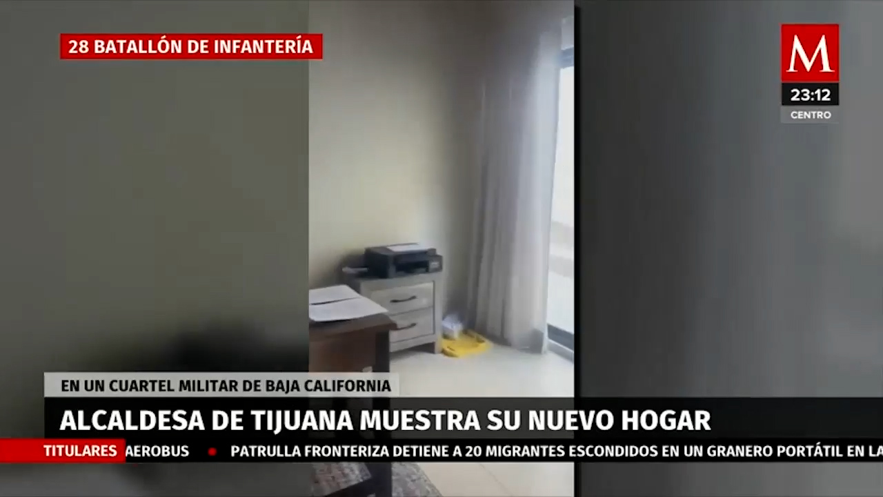 Alcaldesa de Tijuana muestra su nuevo hogar en un cuartel militar