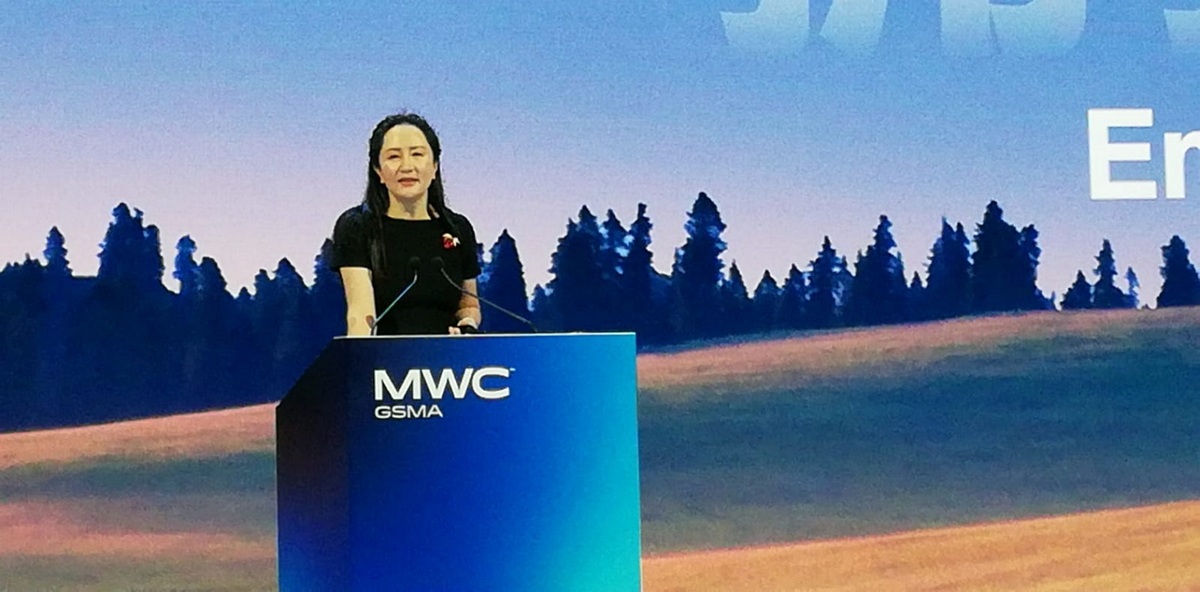 Sabrina Meng durante la apertura del MWC Shanghái 2023.  (Paulo Correa)