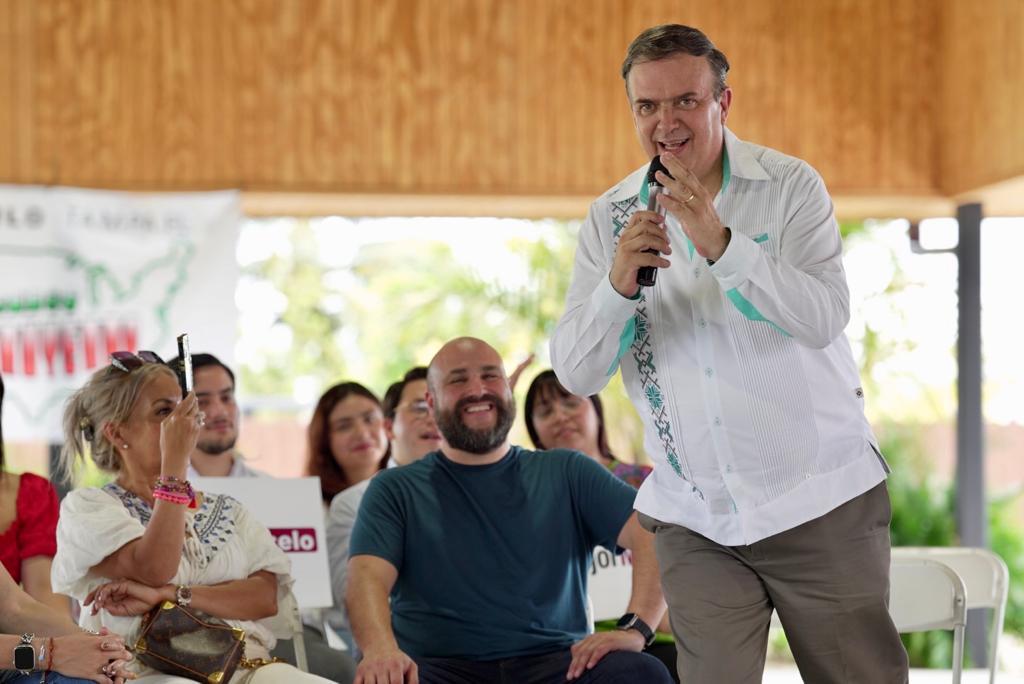 Marcelo Ebrard durante encuentro en EU. (Especial)