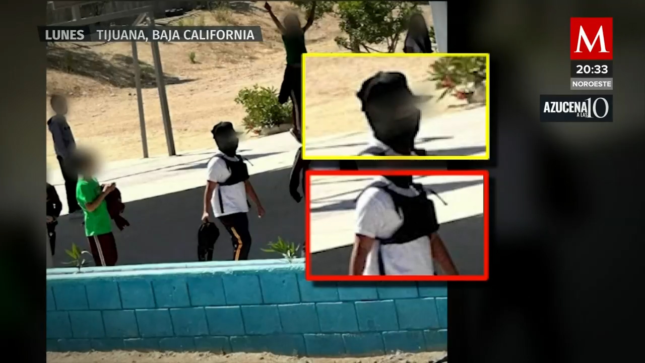 Menor se caracteriza de Peso Pluma con todo y escoltas en una escuela de Tijuana