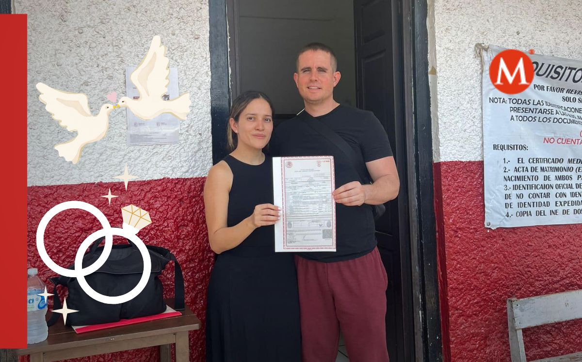 Una pareja de Uruapan, Michoacán, al momento de acudir al registro civil a registrar a su hijo, decidieron dar el gran paso y casarse. (Facebook)