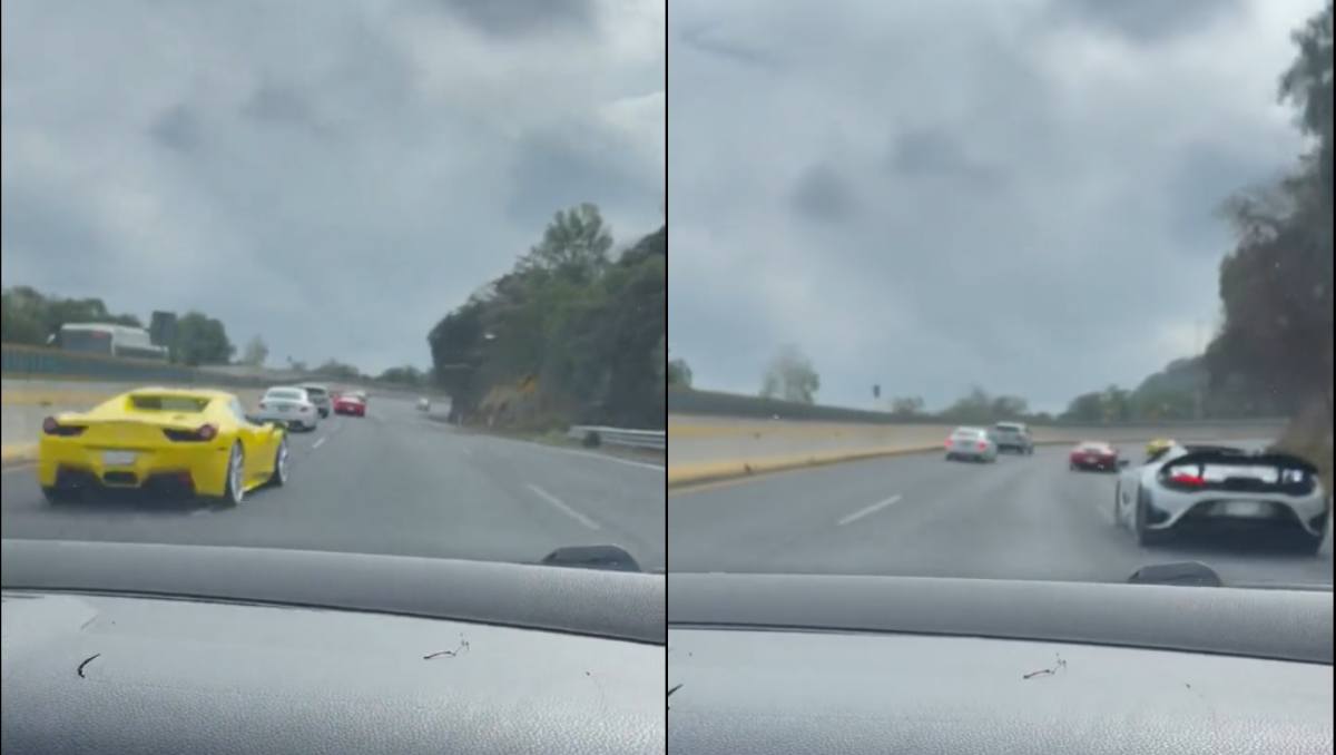 Los vehículos fueron captados en la autopista México-Cuernavaca | Captura