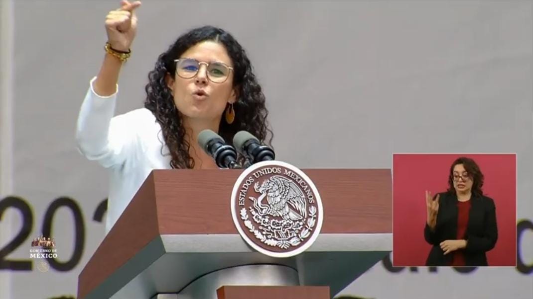 Luisa María Alcalde Luján Secretaria de Gobernación /   YouTube: Gobierno de México