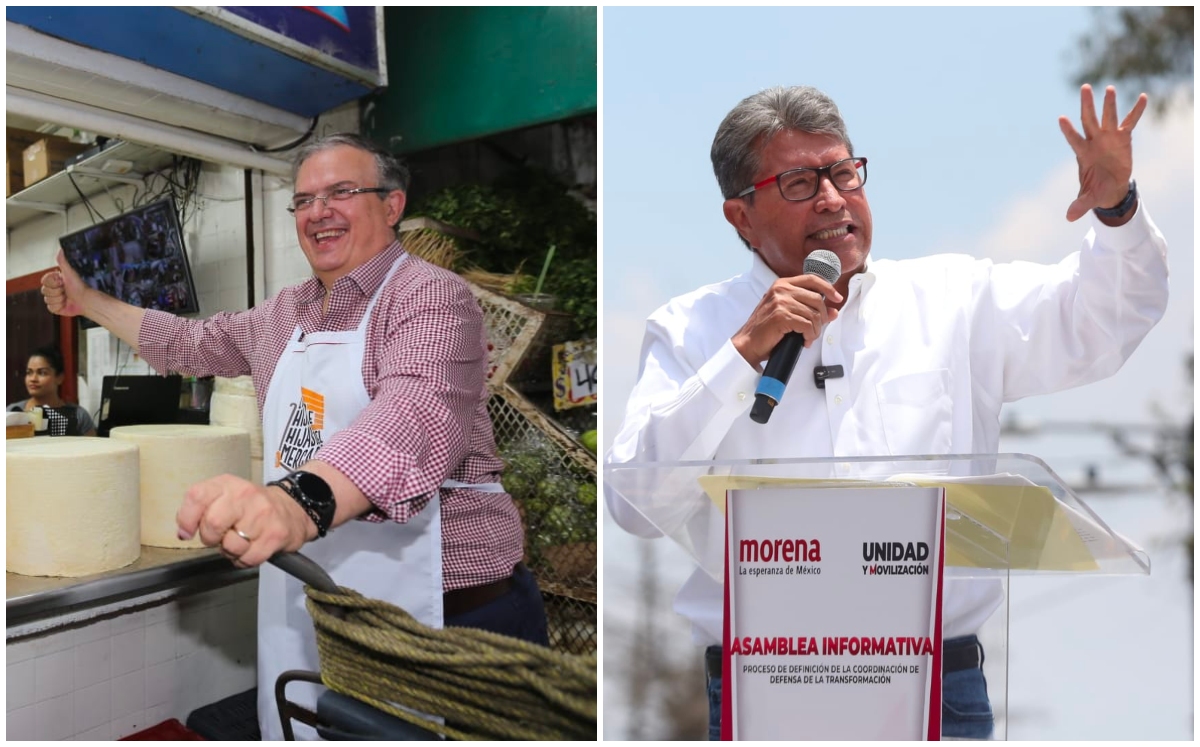 Los aspirantes a la candidatura de Morena, Marcelo Ebrard y Ricardo Monreal. | Javier Ríos y Araceli López