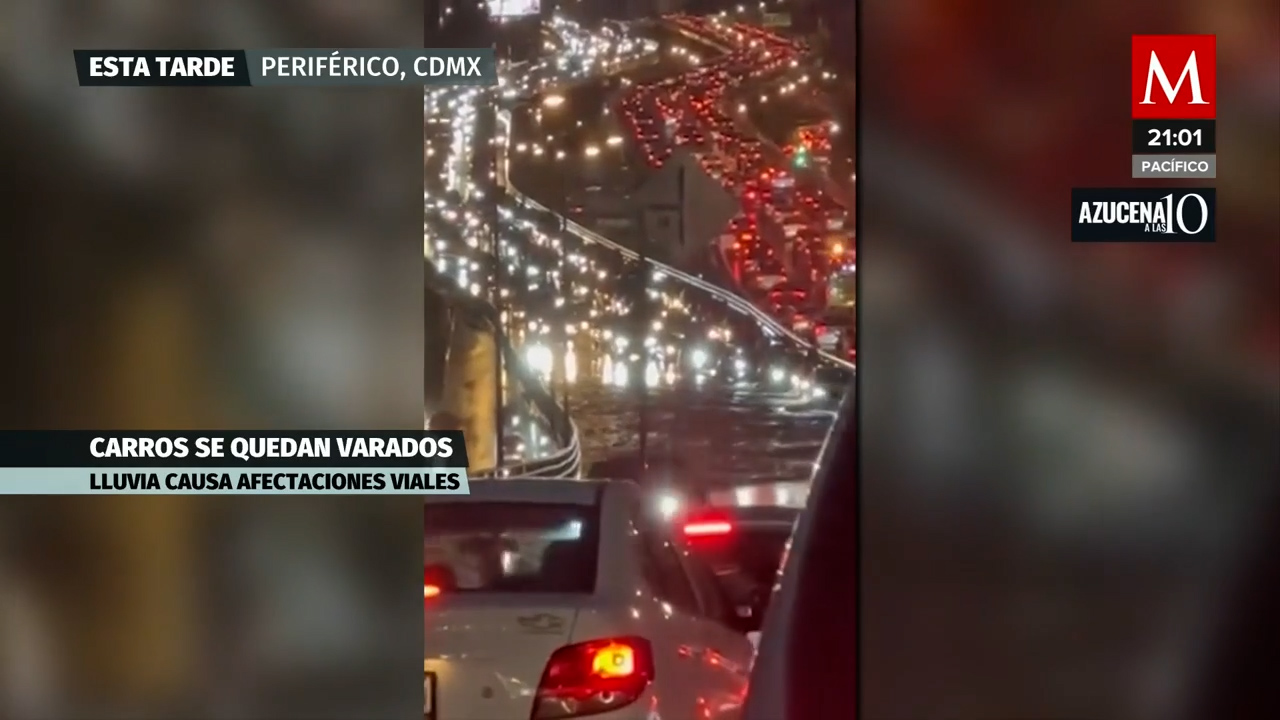 Inundaciones y Tráfico Varado: Impactantes imágenes de las intensas lluvias en la CdMx