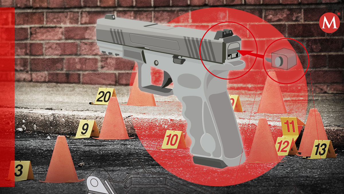 Una sola pistola podría disparar hasta 30 balas utilizando el interruptor (Ilustración: Mauricio Ledesma)