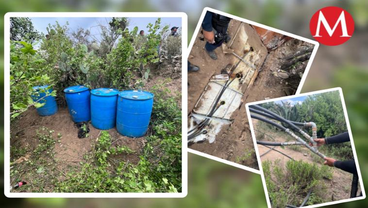 Aseguran 2 mil 200 litros de combustible en Singuilucan.