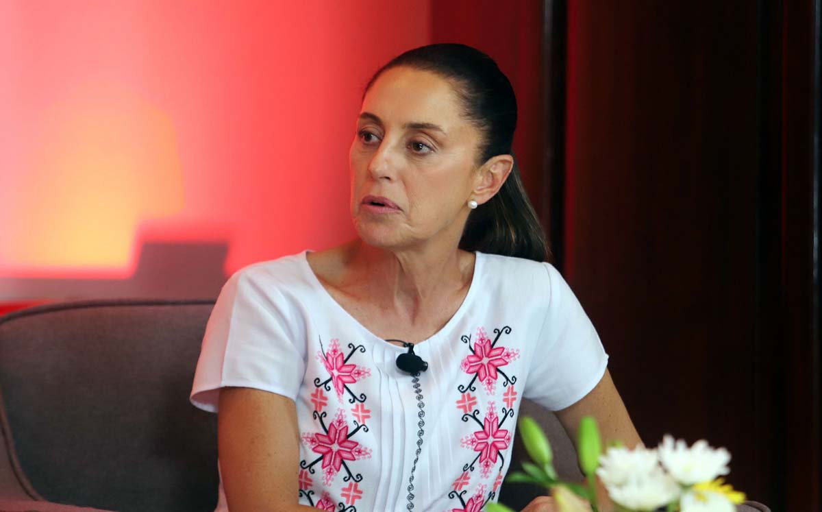 Claudia en Sheinbaum en entrevista en 'Cambios'. (Rolando Riestra)