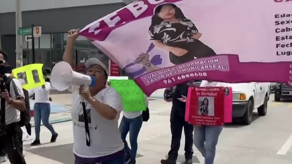 Integrantes de madres buscadoras inician jornada de marchas en Tuxtla Gutiérrez, Chiapas