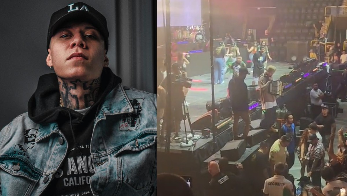 Santa Fe Klan defiende a un fanático en su concierto / Captura y Facebook