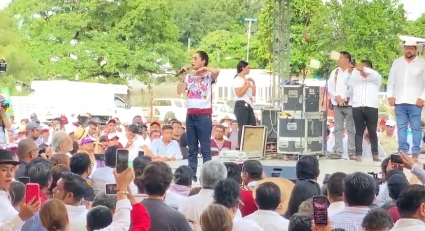 Sheinbaum llama a la unidad en asambleas en Tapachula y Tonalá, Chiapas.