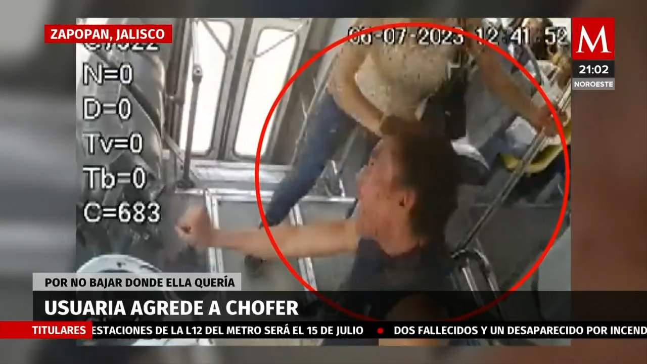Usuaria de transporte público agredió a chofer en Zapopan