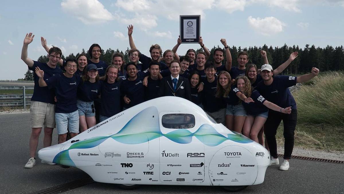 Alumnos de la Universidad de Delft ganaron el récord Guinness. (Especial).