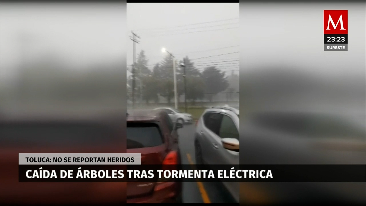 Tormenta eléctrica en el Valle de Toluca deja afectaciones viales