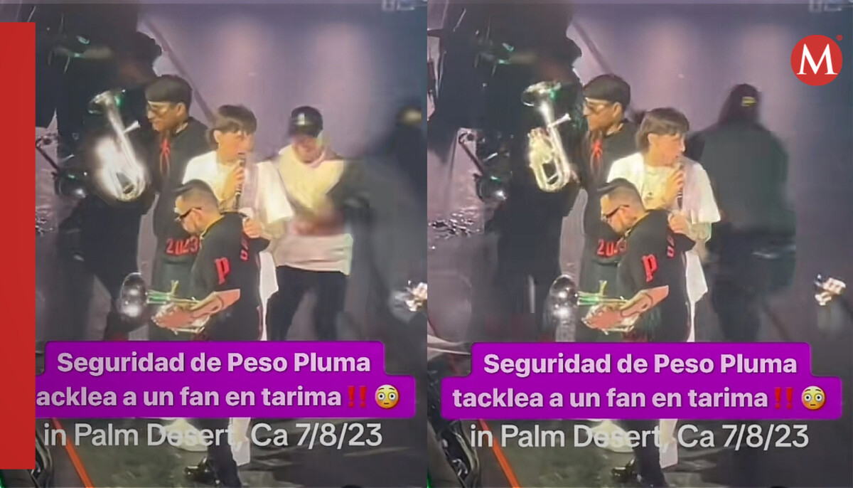 Fanático de Peso Pluma es GOLPEADO por un guardia de seguridad; así reaccionó el cantante