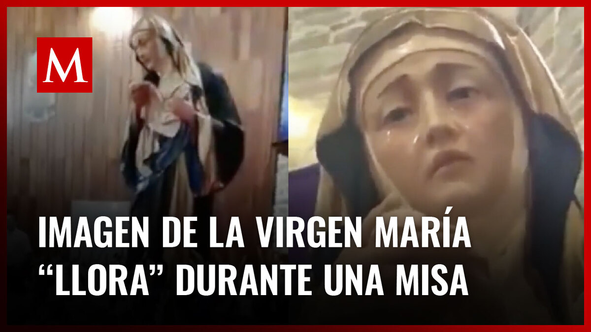 La imagen de la virgen María fue grabada mientras caían "lágrimas" de su rostro