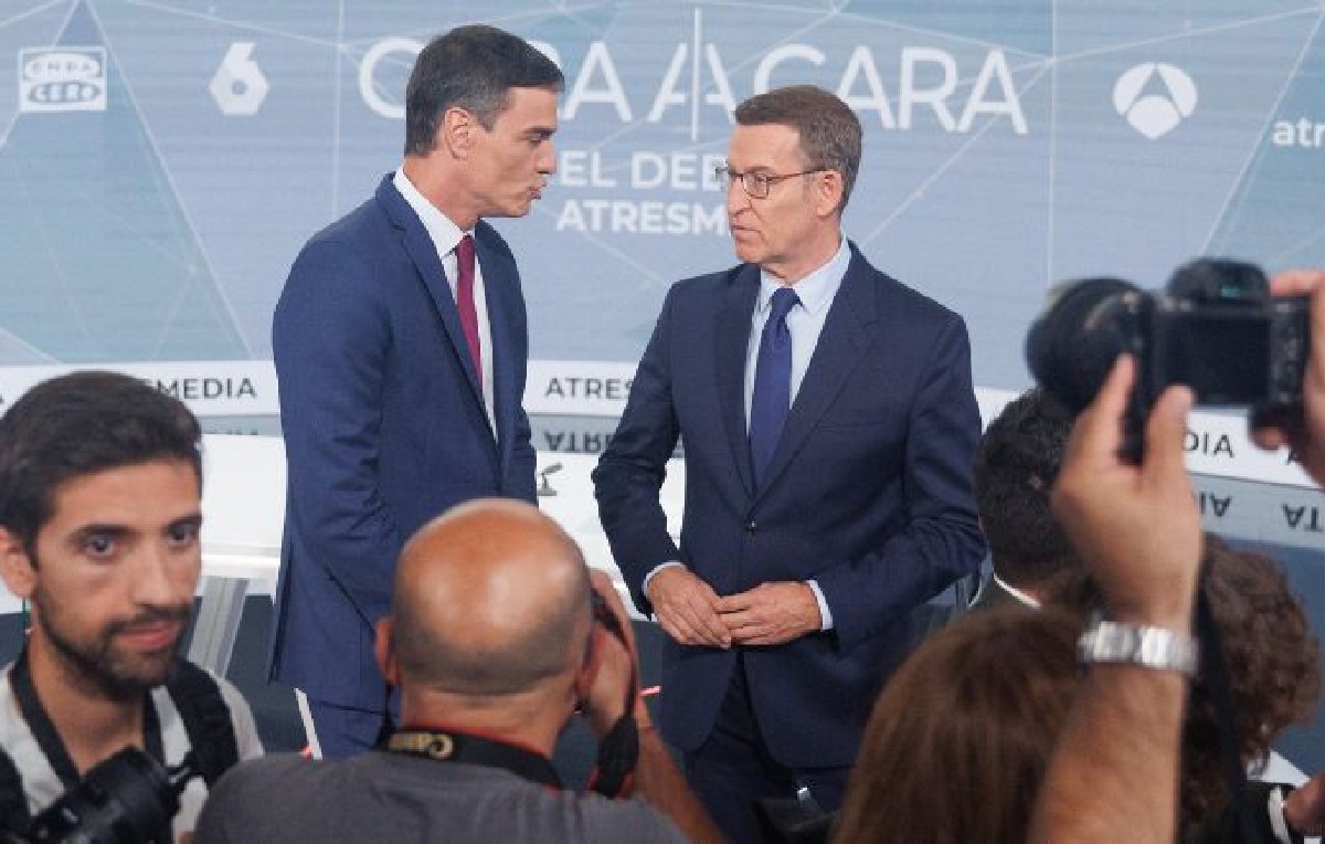 Presidente de España y del PSOE, Pedro Sánchez, y el líder del PP, Alberto Núñez Feijóo (Especial)