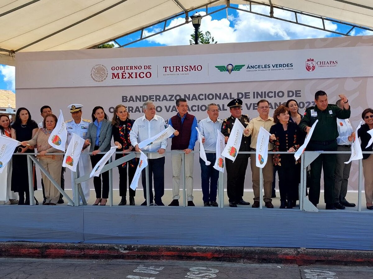 Banderazo del Operativo Vacacional Verano 2023, en Chiapas. | Especial