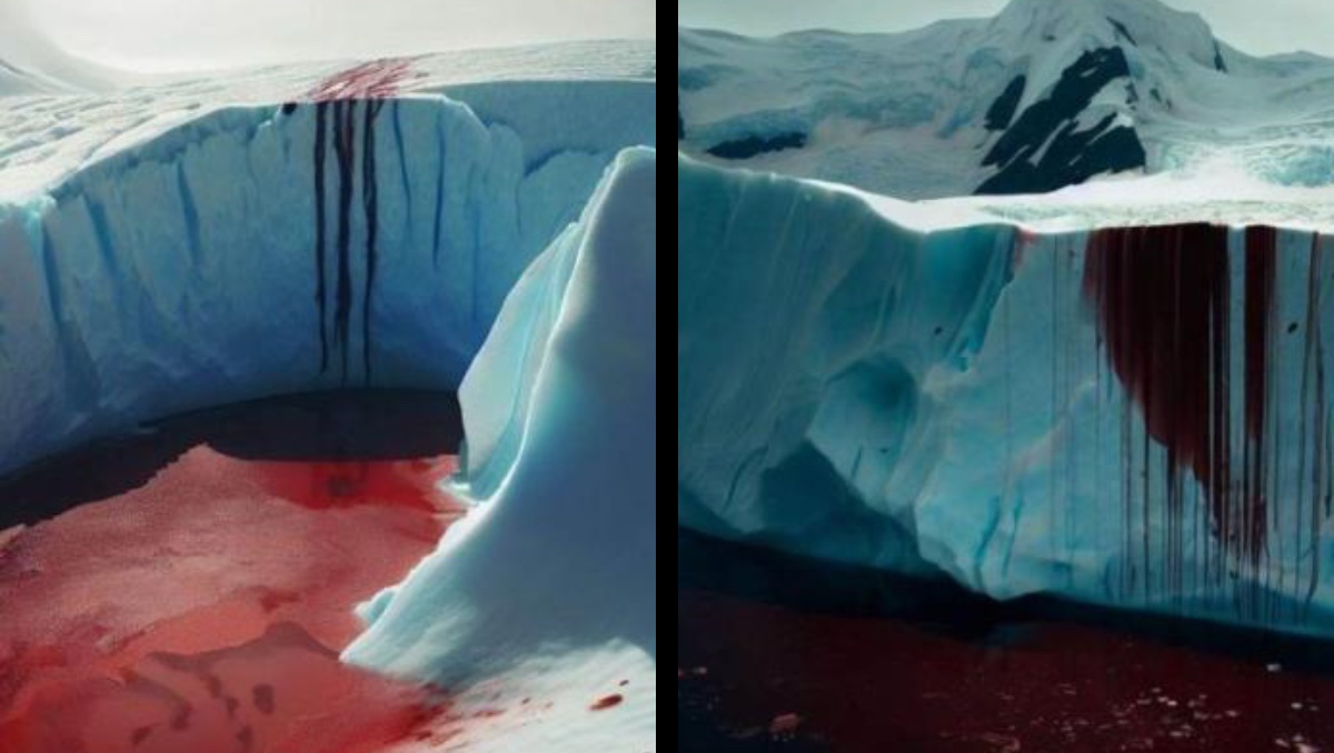 Cataratas de Sangre que fluyen por un glaciar en la Antártida | ESPECIAL