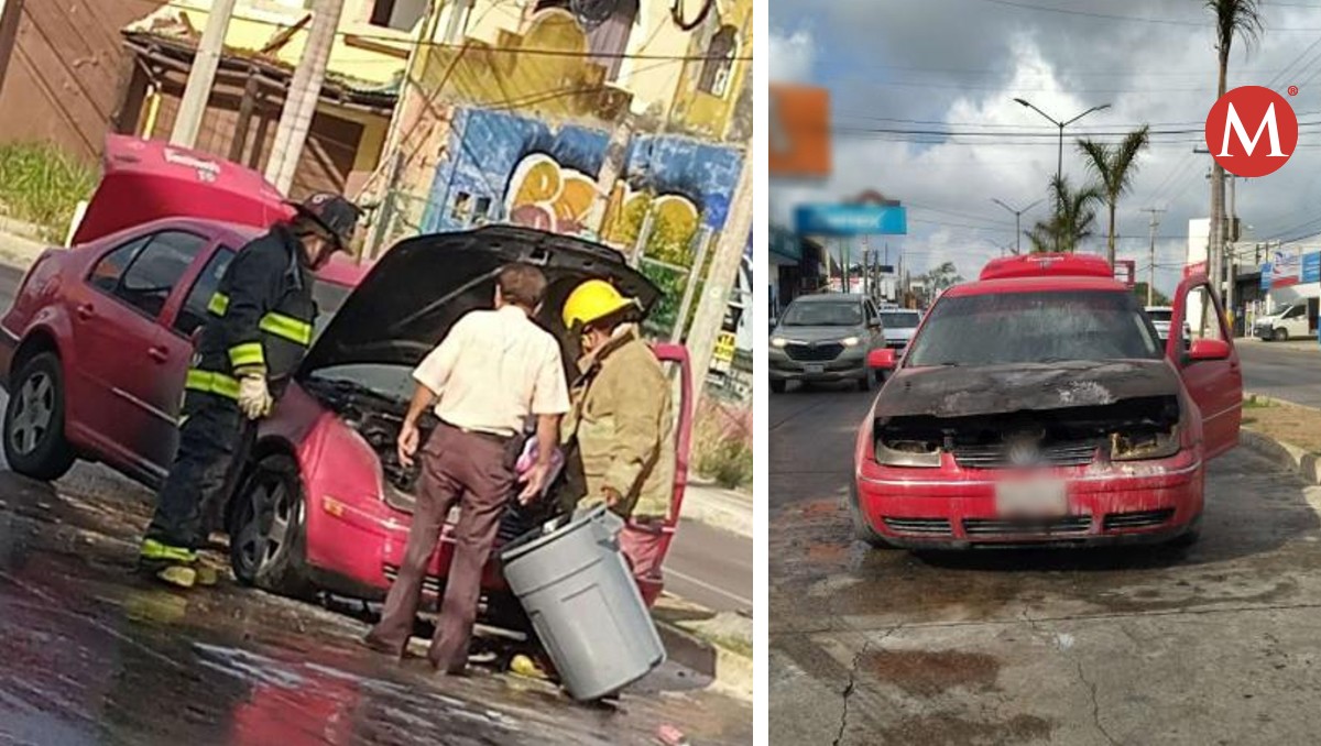 Se incendia vehículo sobre Avenida Universidad, conductor ileso