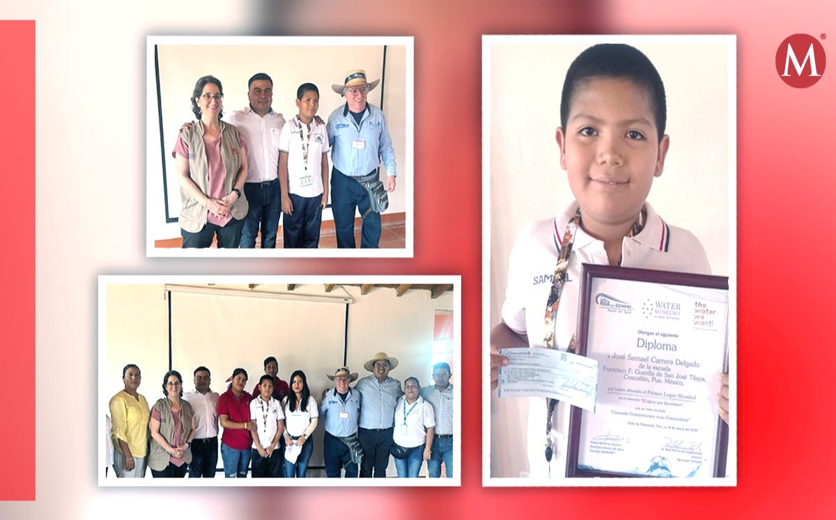 Alumno de primaria gana primer lugar en concurso del agua en Puebla | Facebook | Diseño Milenio