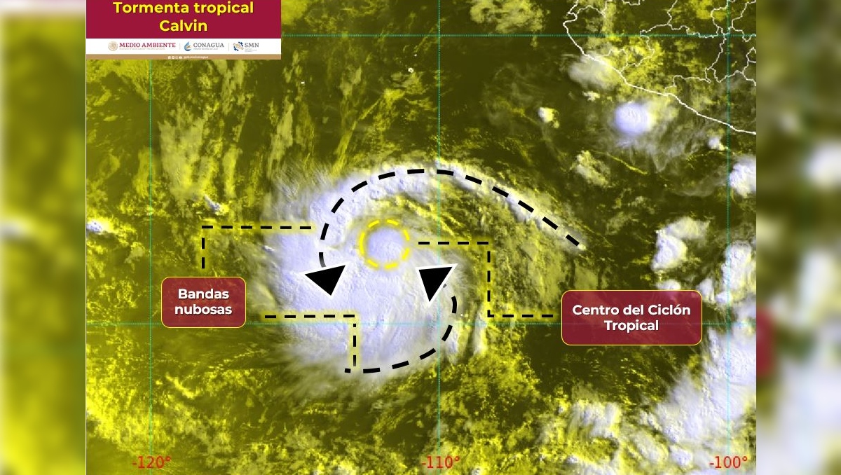 La tormenta tropical 'Calvin' se formó durante la madrugada en el Pacífico. | SMN