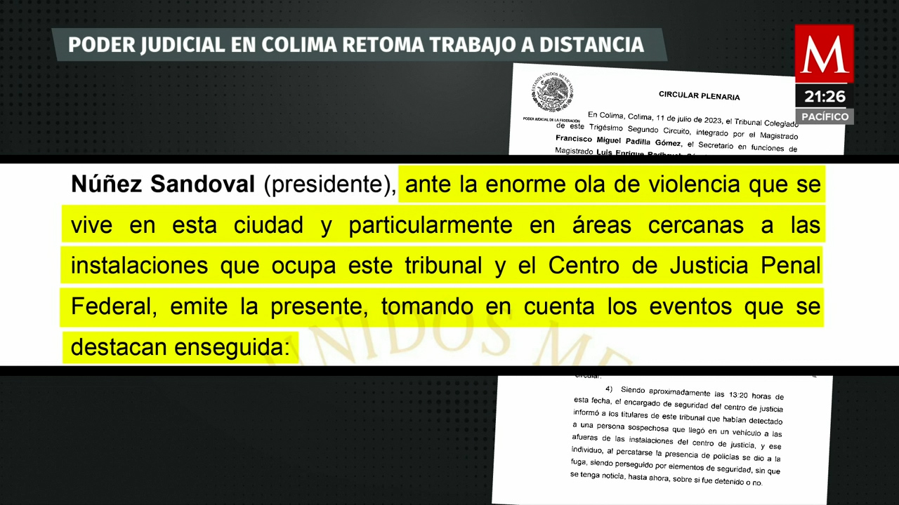 Trabajadores judiciales en Colima adoptan el home office por motivos de seguridad