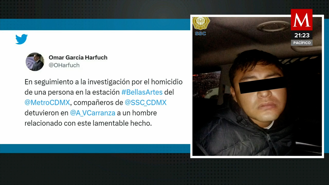 Cae responsable del brutal asesinato en la estación Bellas Artes del Metro CdMx