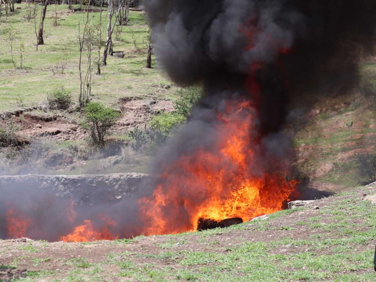 Fueron incinerados diversos narcóticos en Michoacán. | Especial