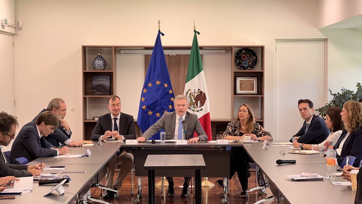 Gautier Mignot presidió la reunión de la UE. (@UEenMexico).