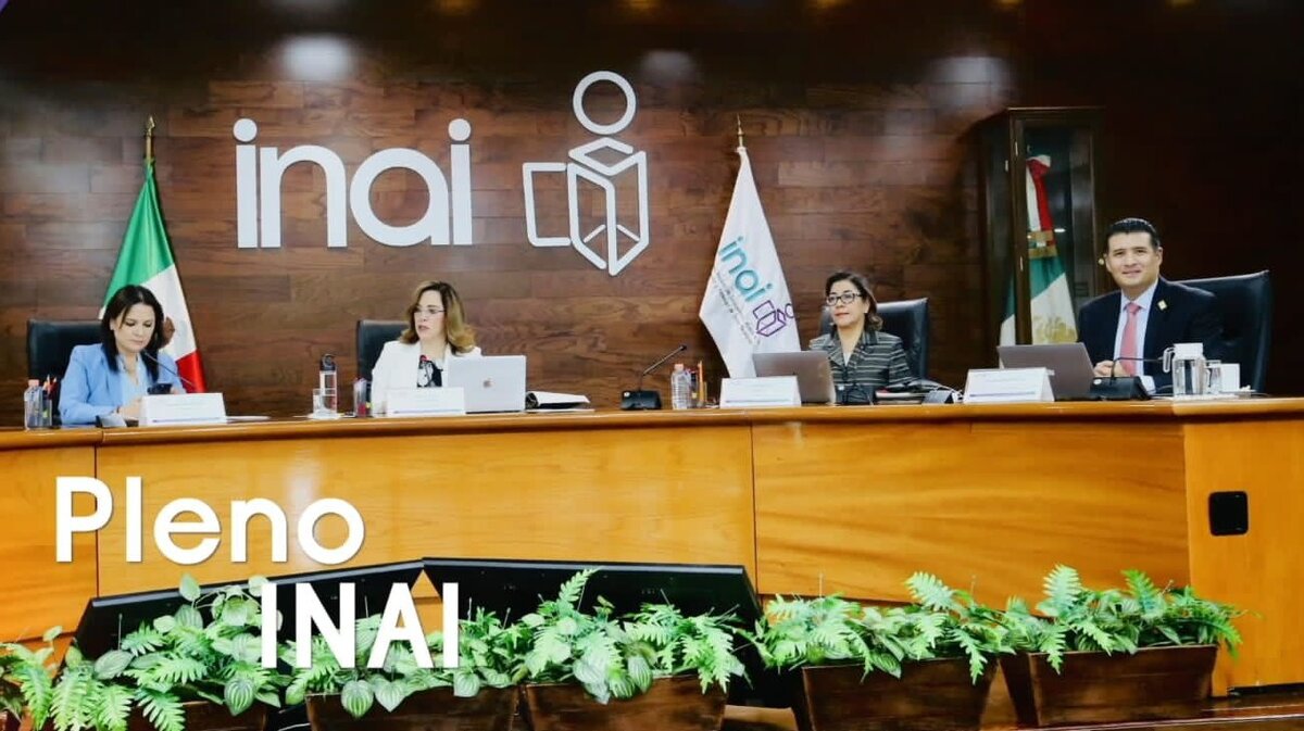 Pleno INAI en sesión. (Twitter)