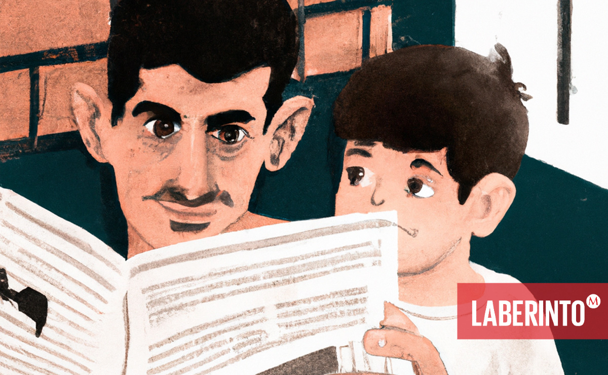 "Mi padre era lector de aquellos que no podían dejar pasar un día sin leer el diario". (Generada con DALL E)