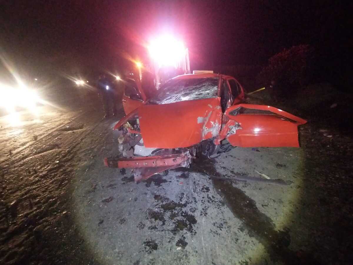Accidente vial en la carretera de la región Tula (Cortesía)