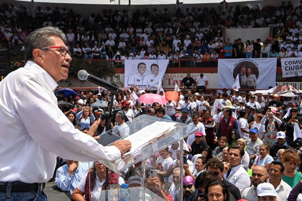 Ricardo Monreal desde la alcaldía Álvaro Obregón. (Especial)